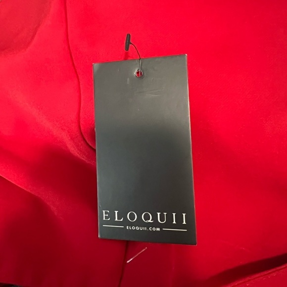Eloquii Red Asymmetrical Midi A-Line Skirt size 22 NWT - Picture 10 of 12
